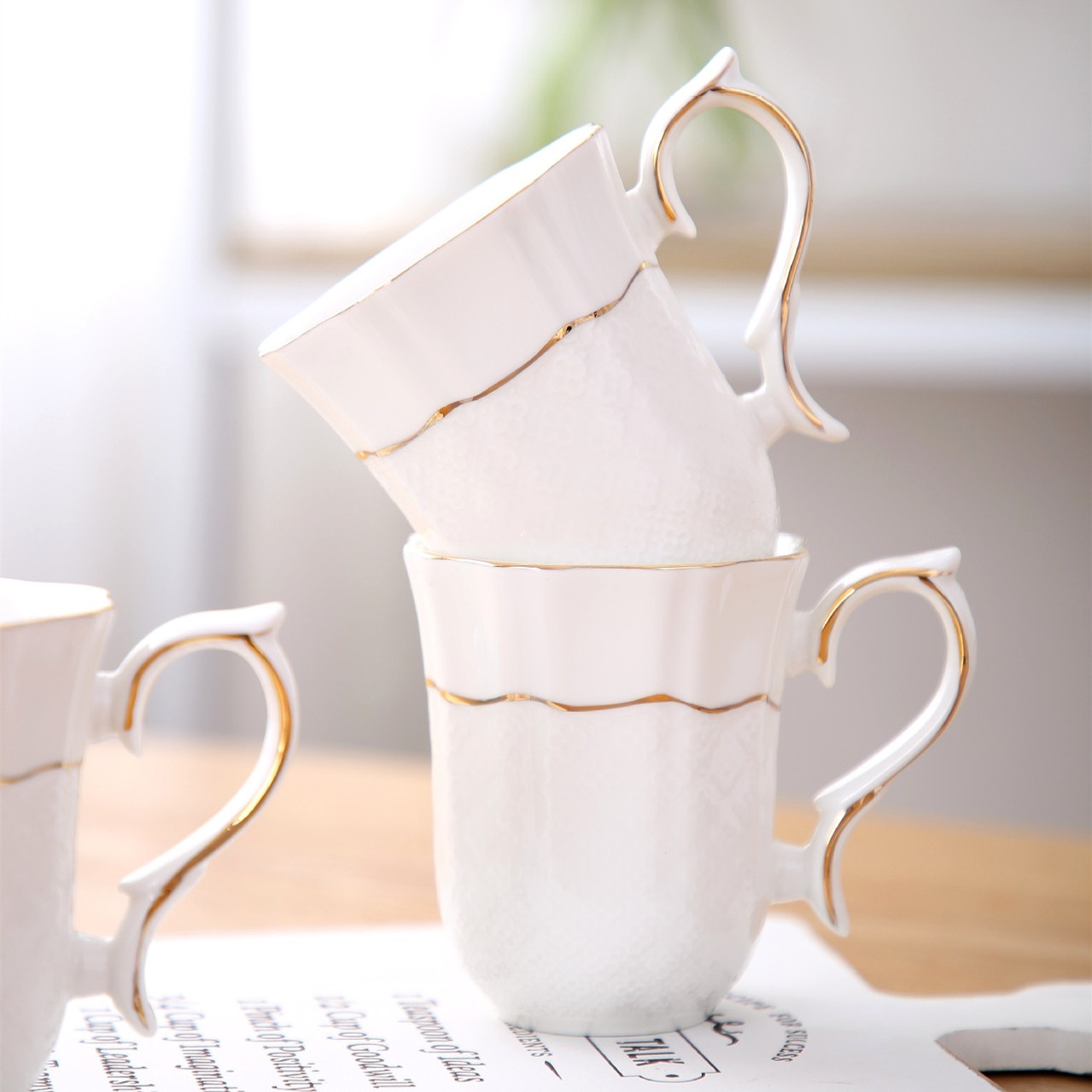 European-style simple ceramic cup tea cup mug coffee milk cup household cup ceramic cup office cup