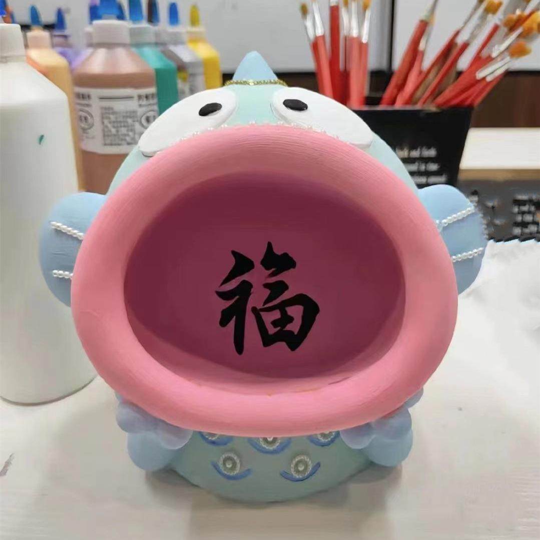 大海新款大嘴巴小丑鱼20cm石膏像乳胶模具：亲子手工DIY新宠，益智又好玩！-白模填色-淘宝好物网, image size:1079x1079