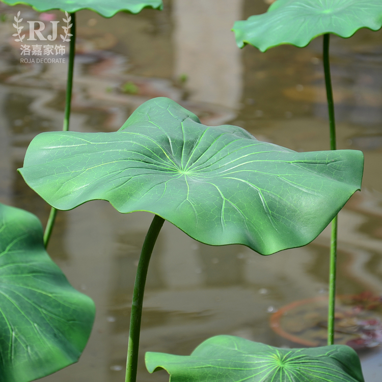 Simulation Lotus Lotus Fake Lotus Flower Simulation Flower Plastic Large Green Rod Battery Decoration Photo Dance Prop
