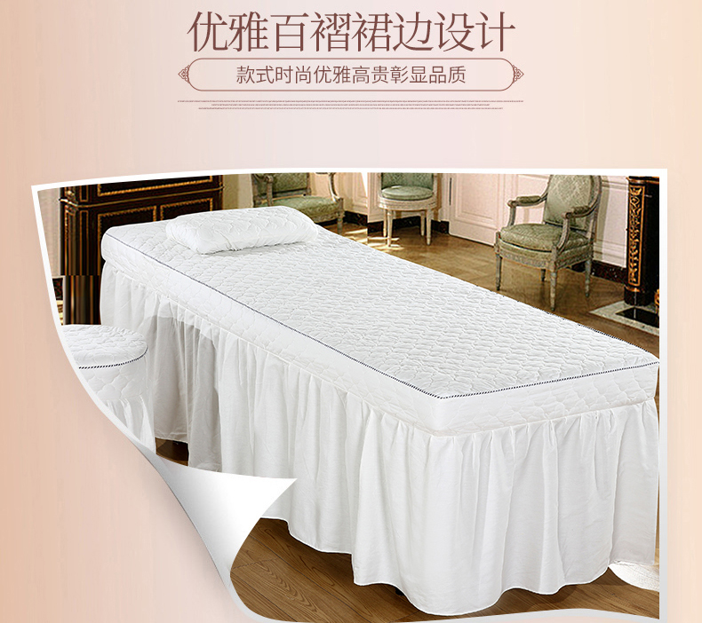 Beauty bông bông khăn trải giường gia đình bốn phong cách châu Âu bông bông áo khoác liệu pháp xoa bóp đơn giản bộ giường thẩm mỹ viện - Trang bị tấm ga bọc giường spa