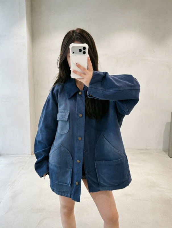 High-End Luxury Line! 26 New Autumn Models Multi-Pocket Vintage Workwear Lapel Jacket Canvas Trucker Jacket for Men and Women