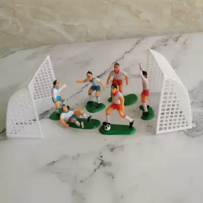 Football Games figures ornaments children's toys football field football boys cake ornaments set
