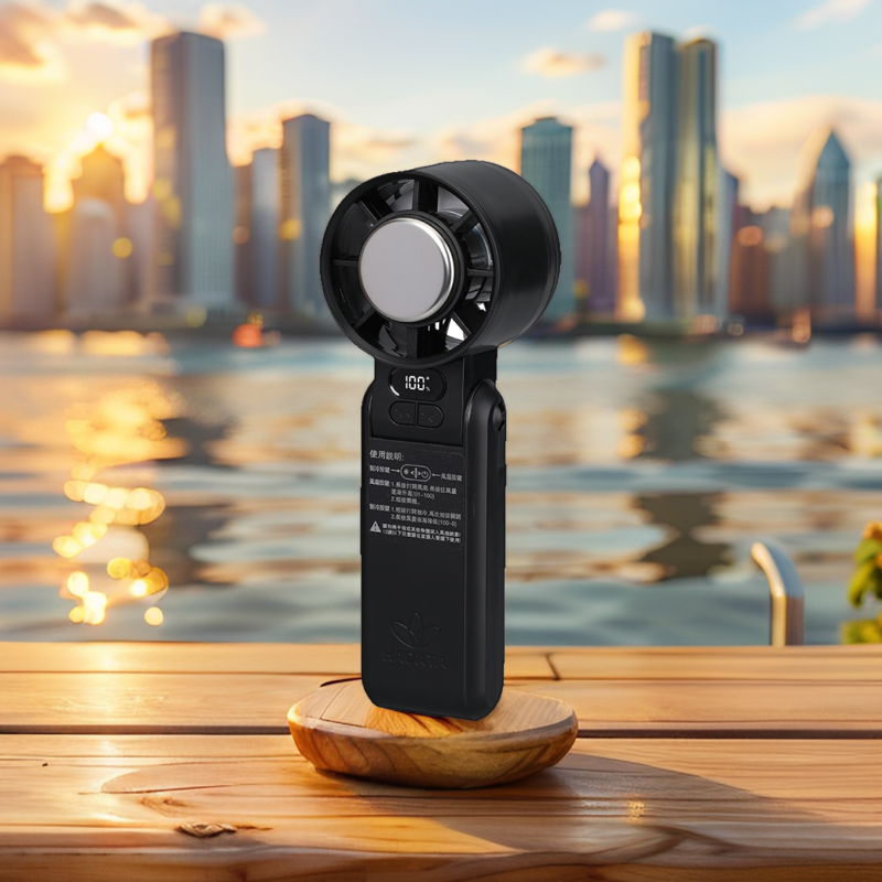 華德通F13半導體靜音冷風扇可手持冰敷4400mAh大電池白色便攜USB款