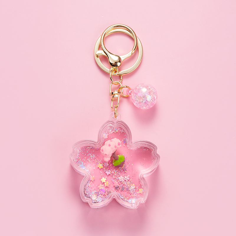 Trendy Instagram Floating Bottle Keychain Cute Cartoon Women's Backpack Pendant Car Keychain Small Accessory Trendy Instagram Floating Bottle Keychain Cute Cartoon Women's Backpack Pendant Car Keychain Small Accessory