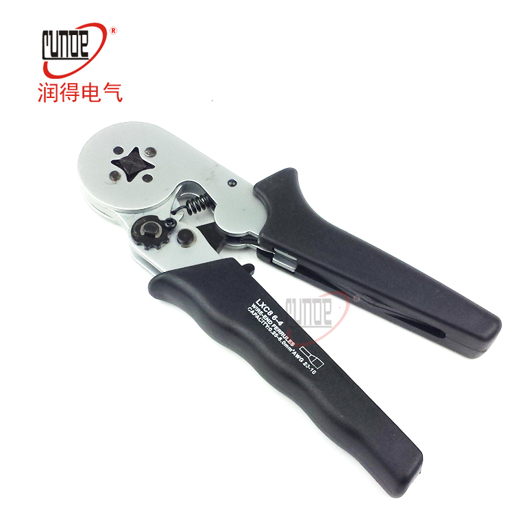 LXC8 6-4 European type terminal tubular end head terminal pliers press wire pliers H type terminal quadrilateral ideal card 