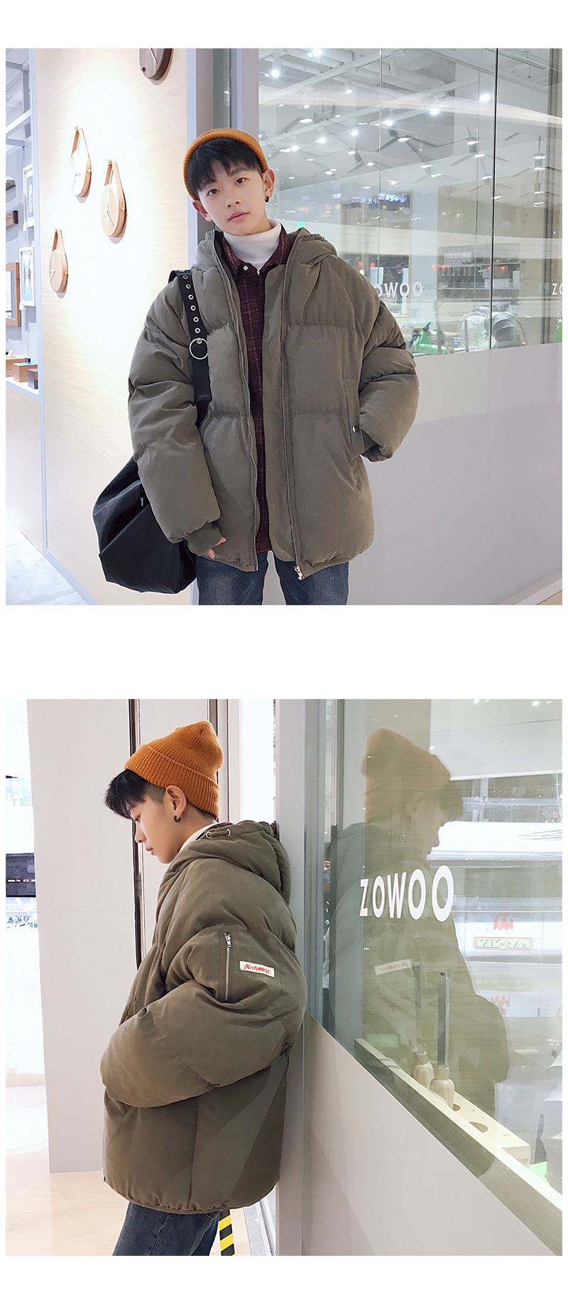 2017 mùa đông mới couple coat áo bông dày gió xu hướng của nam giới lỏng trùm đầu bông áo khoác bông áo quần áo áo khoác nam kaki