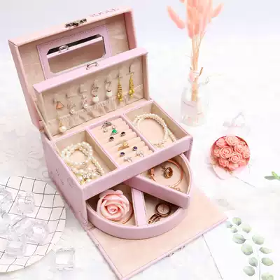 Jewelry storage box large capacity household oversized girl princess European Korean handwear jewelry storage box