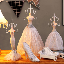 Jewelry storage rack Jewelry rack Dresser hanging earrings creative ornaments Earrings Nordic ins household shelf