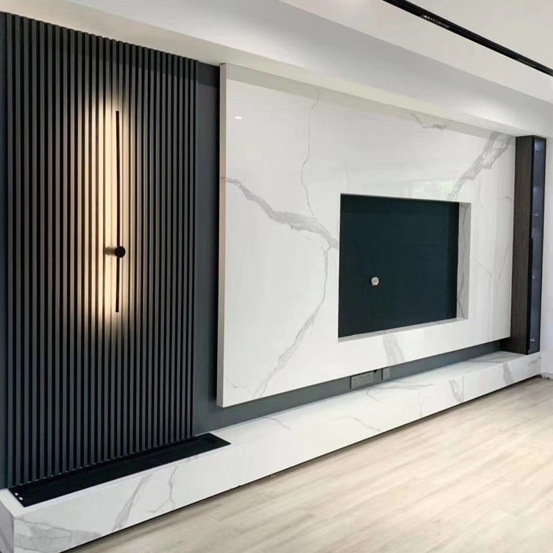 Three-dazzling solid wood grille TV background wall Wall Plate Rugged wall panel Decorative Wall decorated with wood finishes wood finish