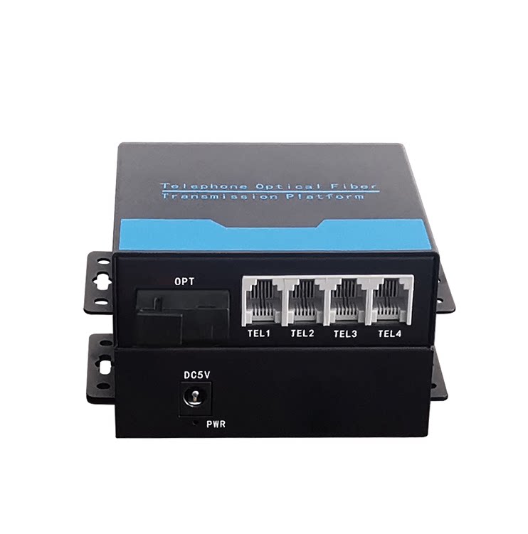 Four 4-port telephone optical transceiver RJ11 voice network fiber optic transceiver fax single multimode SC port pair