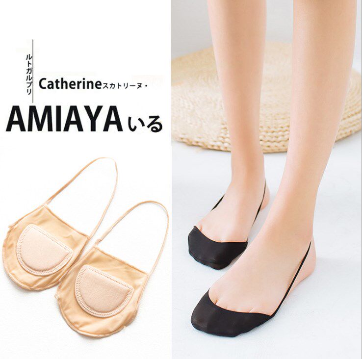 Buy 5 pairs of 2019 new summer socks sling ice silk ladies high heels invisible garter pads