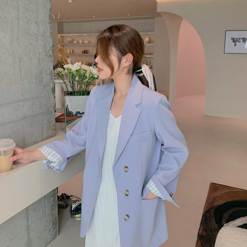 LittleQ autumn new products 2021 Han ethos Western-style suit V collar design for a small crowd