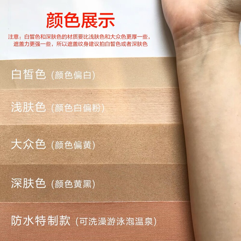 Tattoo Cover-Up Magic Invisible Patch Flesh-Colored Blemish Concealer for Scars, White Spots, Waterproof, Birthmark, Long-Lasting Peel-Off Fake Skin