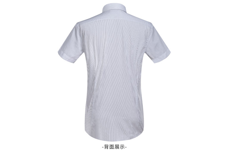 富绅夏款 提花纯棉条纹男士衬衣 图5