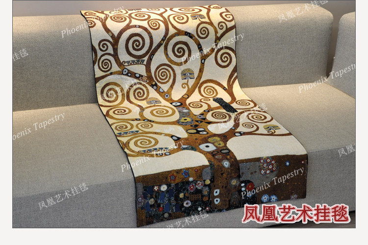 Гобелен 凤凰艺术挂毯 欧式提花壁毯 北欧ins风抽象挂布 克里姆特生命之树 Phoenix Art tapestries