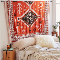  Vibrato background cloth Ins hanging cloth Bohemian tapestry Net red tide brand bed and breakfast bedside wall carpet large