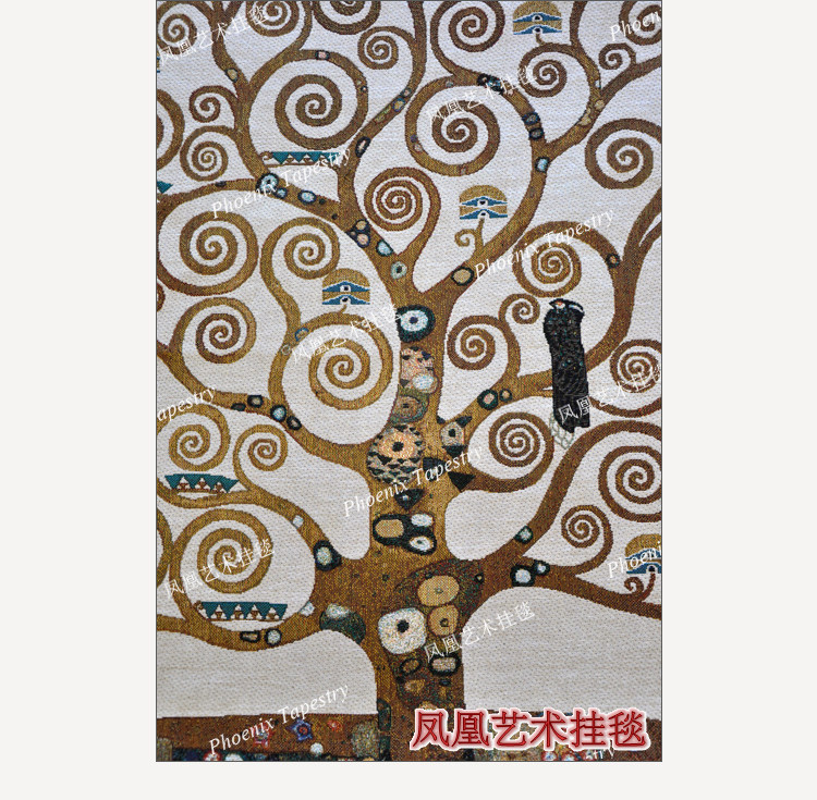 Гобелен 凤凰艺术挂毯 欧式提花壁毯 北欧ins风抽象挂布 克里姆特生命之树 Phoenix Art tapestries