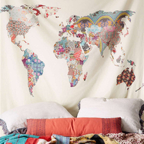  Vibrato background cloth ins hanging cloth Flower map tapestry Net red tide brand bed and breakfast bedside wall carpet large