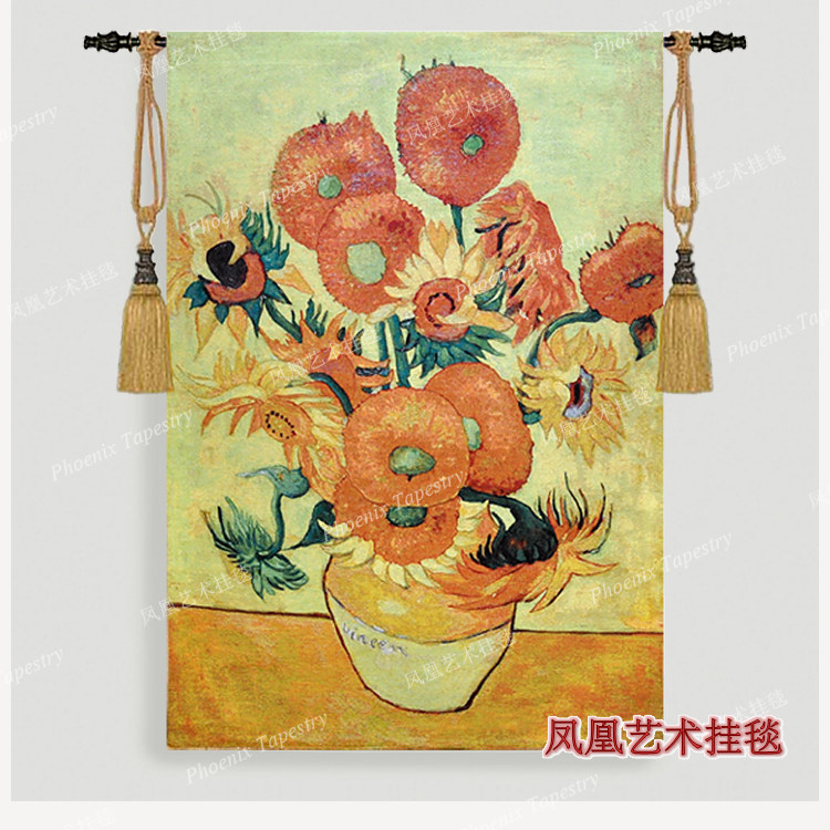 Гобелен 凤凰艺术挂毯 梵高名画欧式提花壁毯 古典ins大挂布客厅卧室背景 Phoenix Art tapestries