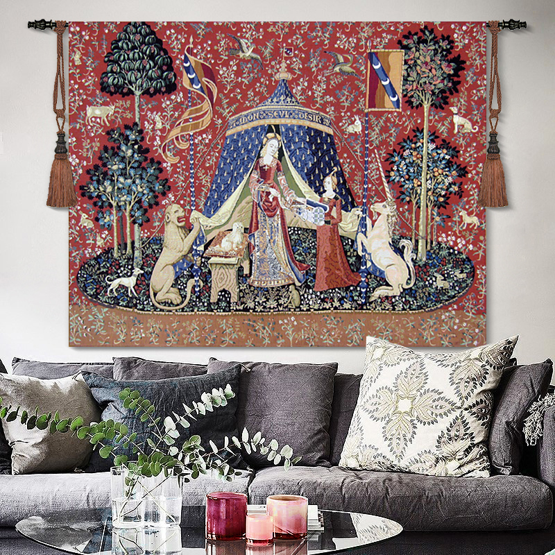 Phoenix Tapestry Unicorn Series Jacquard Wall Tapestry Mural Nordic ins Hanging Painting Living Room Bedroom Bedside Hanging Cloth
