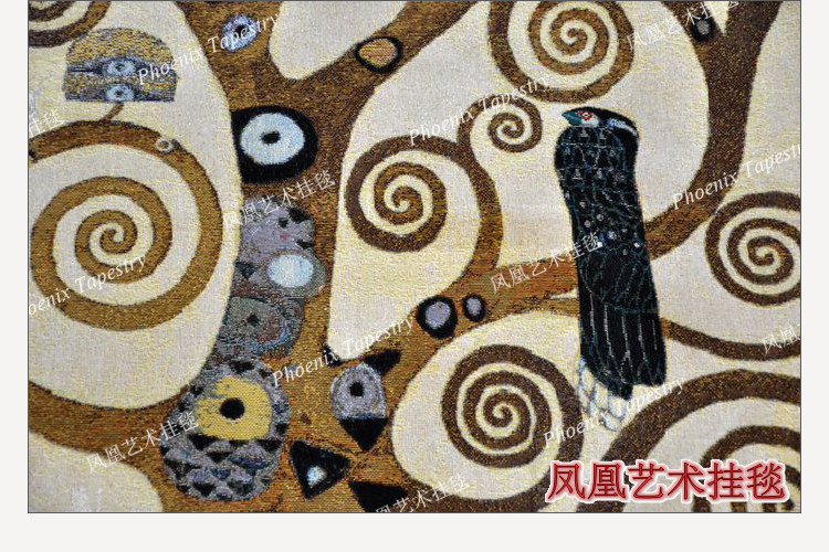 Гобелен 凤凰艺术挂毯 欧式提花壁毯 北欧ins风抽象挂布 克里姆特生命之树 Phoenix Art tapestries