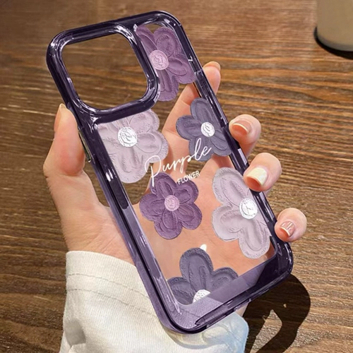 Apple, сиреневый совместимый iPhone 13, чехол для телефона, космическая защитная сумка, в цветочек, iphone, 14promax, популярно в интернете, изысканный стиль, 8, 8plus, защита при падении