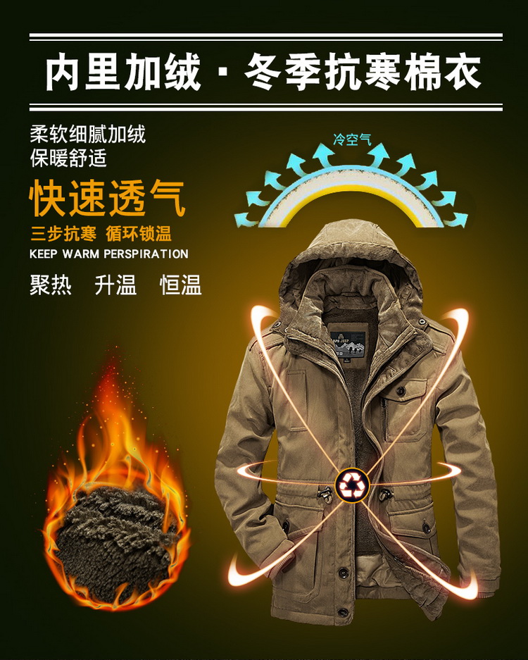 Blouson hiver pour homme ZHAN en Polyester - Ref 3114500 Image 10