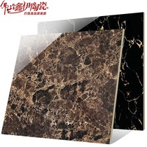 Black gold flower marble Black tile 800x800 full cast glazed floor tiles Skirting line crossing stone