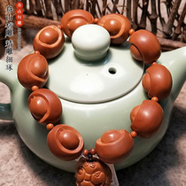 Olive core hand string God of wealth Su Gong handmade five-year-old oil core carving lucky treasure Gold ingot core carving bracelet