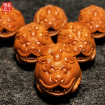 Su Gong nuclear carving olive nuclear hand string Male Pixiu lucky man big seed golden toad pure hand-made text play carving bracelet