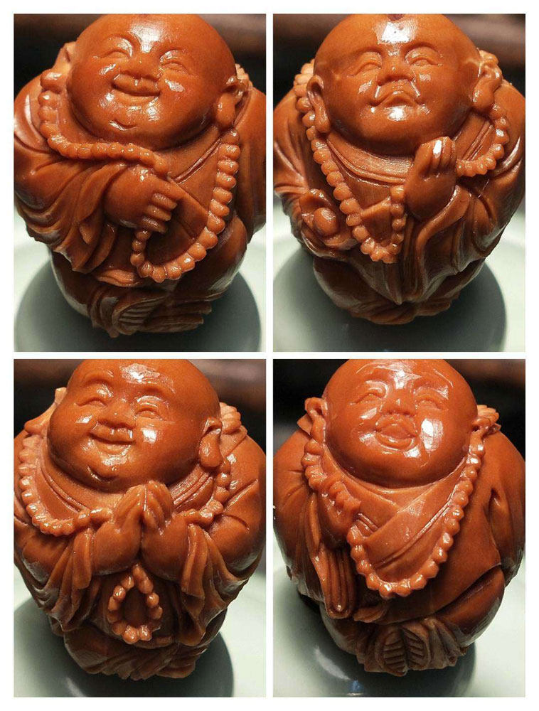 Zhoushan nuclear carving first village olive nuclear carving handmade iron core big seed big core Maitreya hand string Wen play collection