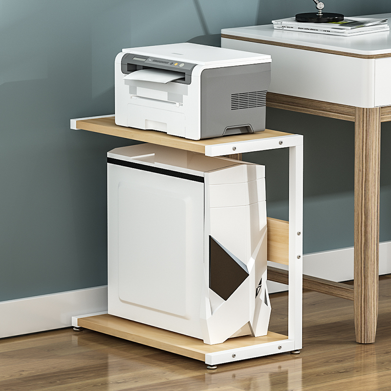 Multi-Layer Computer Case Rack Storage Shelf for Home Desktop Office, Two-Layer Printer Storage Rack