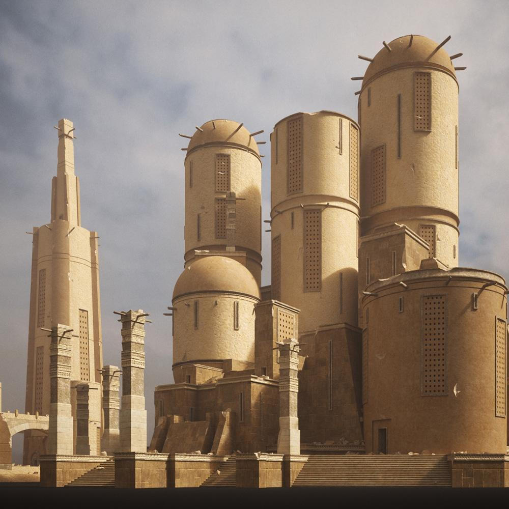 图片[8]-K037 古代神殿建筑3D模型c4d/blender/fbx/obj-cg男孩