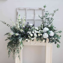 Simulation flower row wedding silk flower fireplace decoration flower arch flower arch flower wedding road guide flower studio photography photo flower art