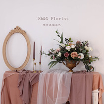 Simulation rose combination set floral living room table decoration simple European French floral shop decoration ornaments