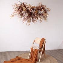 Simulation Flowers Silver Leaf Ceiling Floral Art Restaurant Café Shop Wall Decoration Photography Shooting Props Hem