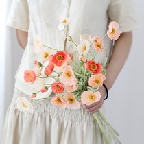 Emulated flower fake floral floral value suede Beauty family residence Decorative Living Room Table Furnishing Floral Soft Dress Decoration Pendulum