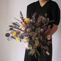 Simulation flower dried flower Reed Bride wedding scene with Korean bouquet floral set photography props