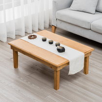 Nanzhu foldable childrens study table Childrens desk Primary school students household solid wood writing table Bed computer table