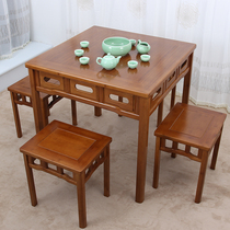 Chinese square table for table Buddha table Household living room Old-fashioned rural table for table Solid wood dining table Tribute table Dining table Tea table