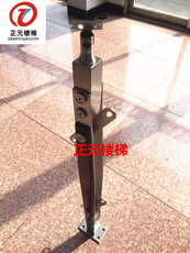 Балясины 正元304材质新款工程楼梯扶手栏杆扶栏阳台菱形夹木不锈钢立柱