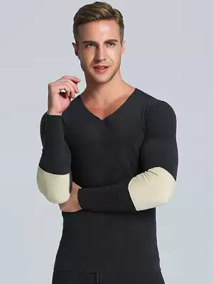 Incognito velvet heating thermal underwear autumn clothes men's youth V-neck long-sleeved plus velvet thickened autumn and winter thin velvet