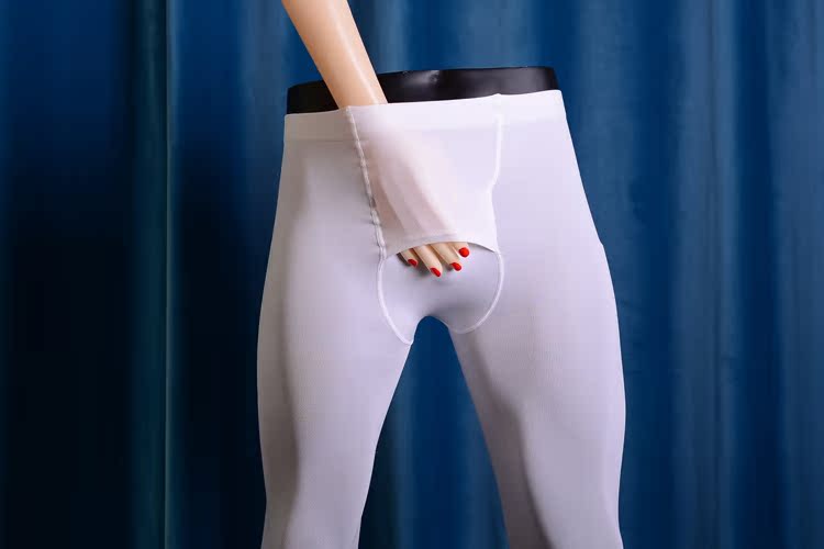Quần lửng nam dày 200D mùa thu và mùa đông ngỗng xuống quần legging thể thao quần dài nam gợi cảm quan tat nu
