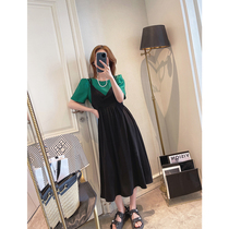 Hanging band dress Two sets 2022 Summer new ladies Korean version Fashion one-piece dress Frock Sleeve Blouse Suit Woman