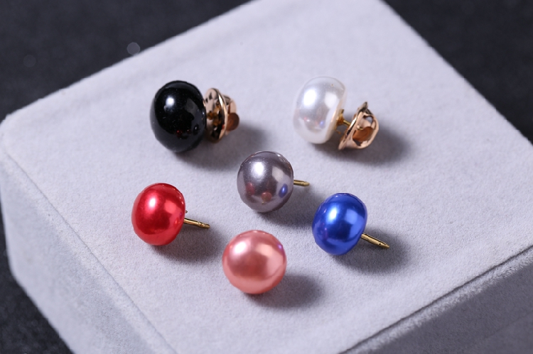 Nhật Bản và Hàn Quốc ngọc trai nhỏ chống ánh sáng trâm cài cổ áo pin khóa áo len cardigan từ pin pin khăn quàng cổ phụ kiện ghim cài áo PNJ