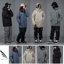 1920BOUND Korean ski clothes single double board men and women waterproof wind assault jacket hooded cardigan warm and cotton coat