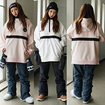 1920YOBEAT Korean ski sweater men and women single double board pullover waterproof windproof plus velvet warm hoodie