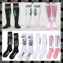 2021BSRABBIT Korean ski socks single and double board ski socks Warm socks medium tube thick cotton socks Powder black and white cotton socks