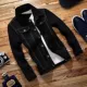Mẫu áo thu đông 2018 nam Hàn Quốc giản dị áo khoác denim nam mỏng tay dài áo khoác nam quần áo thủy triều hoang dã áo da nam