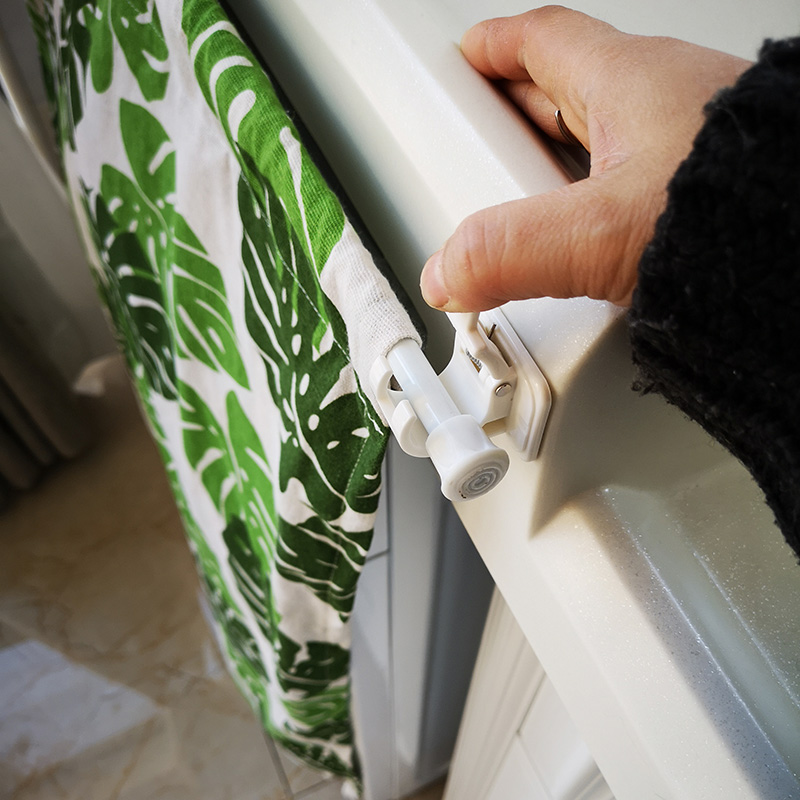 Fine rod clip Telescopic rod clip Punch-free curtain hanging rod Incognito adjustable curtain occlusion Curtain rod hook bracket